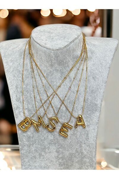 İNN JEWELLERY Çelik (B) Harfli Balon Kolye Kararmaz Antialerjik (2 Yıl İthala...