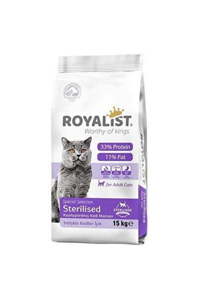 Royalist Premium Sterilised Somonlu Kısırlaştırılmış Kedi Maması 15 Kg