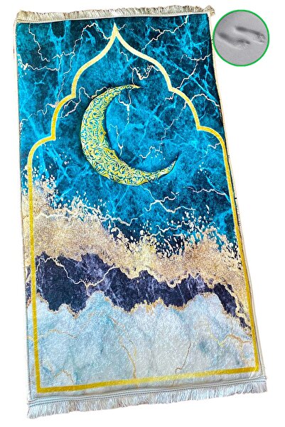 Sajda Mirage Covor de rugăciune moale - 3 cm grosime cu burete, cadou lavabil...