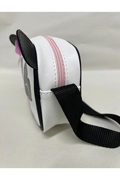 çantaevim Geantă de umăr albă pentru copii Model panda cu model animal drăguț inimă