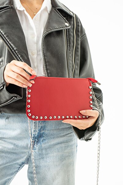 ESTUTE Kadın Zımbalı Omuz Çantası