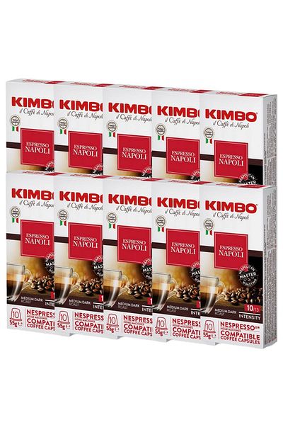 Kimbo Napoli Nespresso Compatible Capsule Coffee (10 Boxes) (10 Boxes)