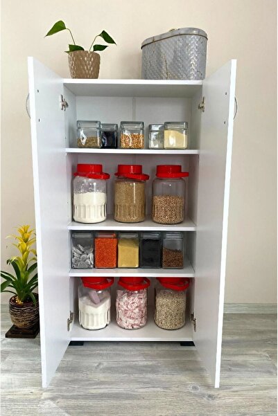 258 MoLife Çok Amaçlı Dolap Ayakkabılık & Mutfak & Hol & Banyo & Balkon & Ofis 2 Kapaklı 4 Gözlü