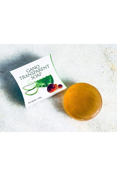GANOSOAP صابون جانو الصابون الشفاف + صابون الجانوديرما بالفطر وحليب الماعز 3x100 جرام