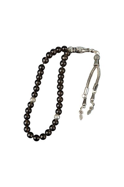 OSMANLI DOĞAL TAŞ 6mm Smokey Quartz Natural Rosary - Pack of 33