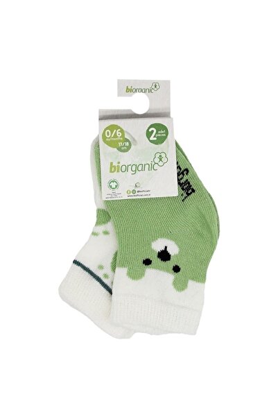Biorganic Happy Bear 2 Pack Baby Socks 68409