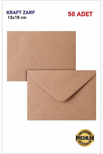 Hsn 50 قطعة من مظاريف كرافت بنية - دعوة رسائل تهنئة فاخرة