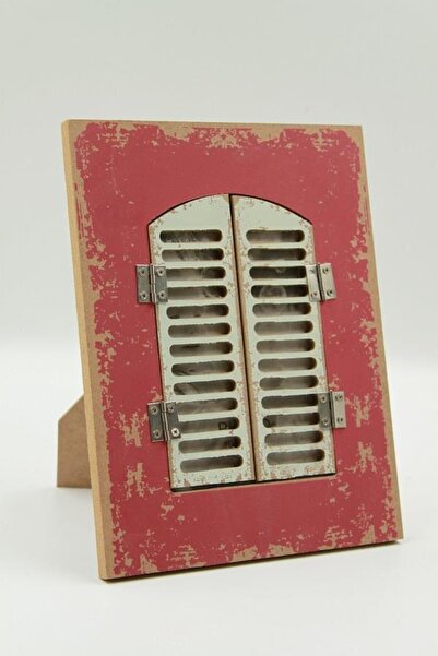 tub 10x15cm Antique Wooden Pink Window Photo Frame