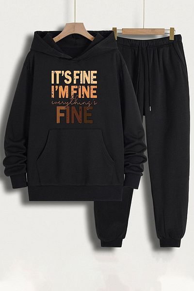 uyguntarz Σετ φόρμας Unisex Fine Printed
