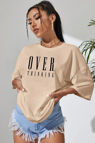 uyguntarz Μπλουζάκι Unisex Over Thinking Printed Design