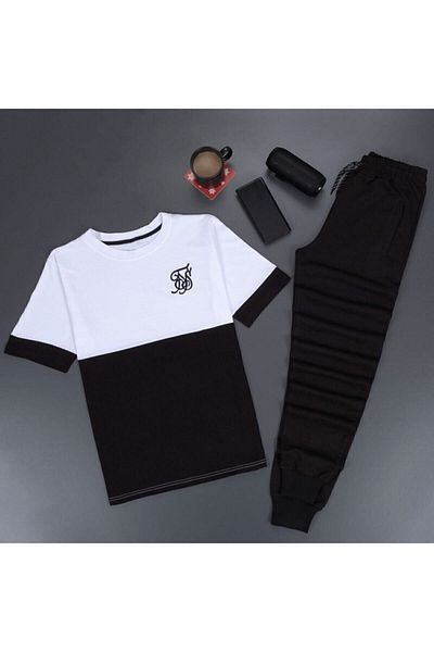 uyguntarz Σετ φόρμας μαύρης στάμπας Fs Unisex