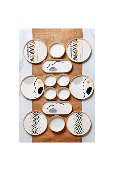 Vienev 14 Piece Breakfast Set for 6 Persons Axial