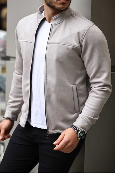 BYzıt MEN'S LINED BUCKLE SUEDE JACKET