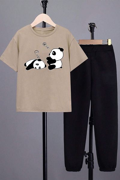uyguntarz Kids Sleep Panda Bottom - Σετ φόρμας στο επάνω μέρος