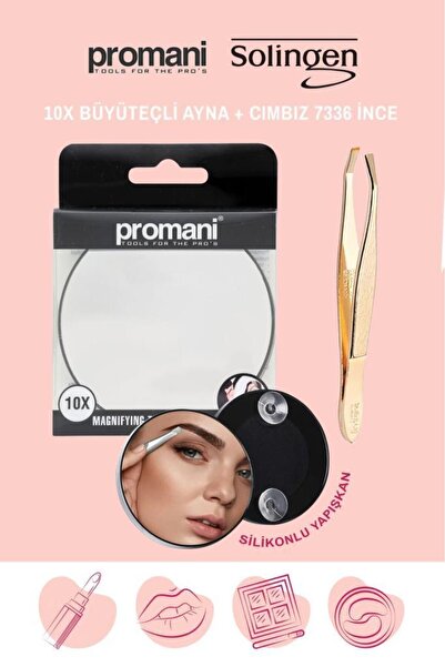 Promani X10 Büyüteçli Ayna-7336 İnce Cımbız Seti