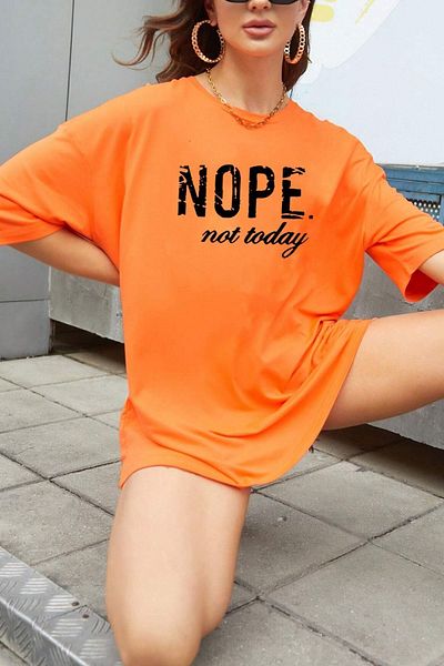 uyguntarz Unisex-T-Shirt mit „Not Today“-Aufdruck