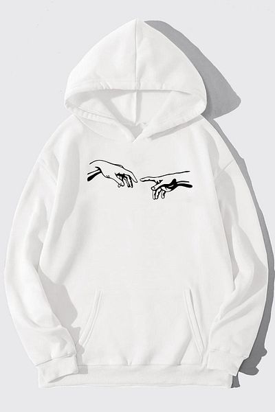 uyguntarz Unisex φούτερ με στάμπα Michelangelo