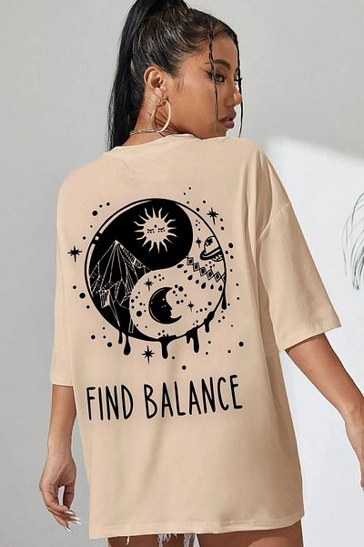 uyguntarz Μπλουζάκι Unisex με στάμπα Yin & Yang