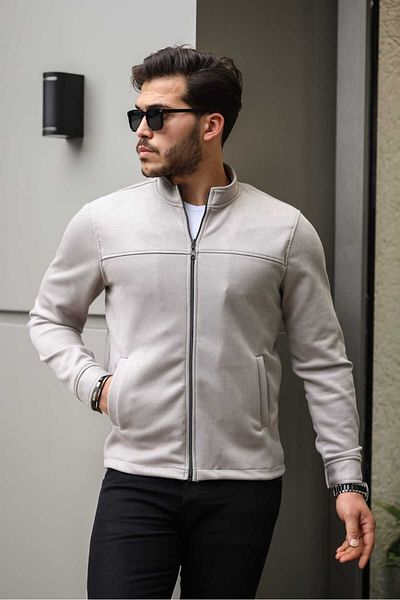 BYzıt MEN'S LINED BUCKLE SUEDE JACKET