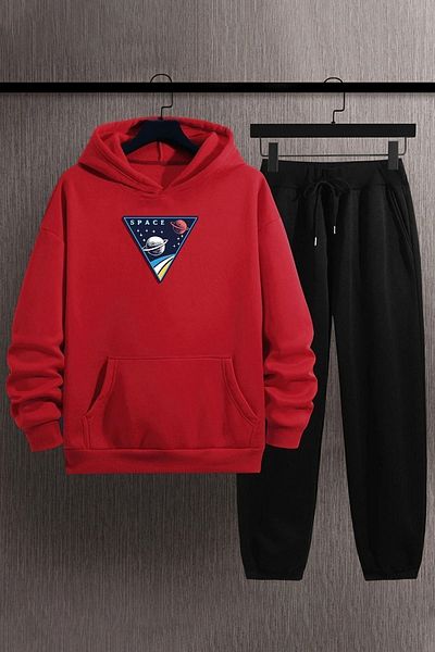 uyguntarz Unisex Space Printed Tracksuit Set