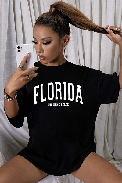 uyguntarz Μπλουζάκι Unisex Florida Printed Design