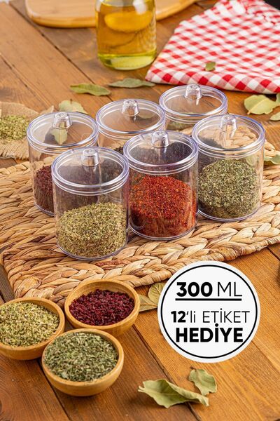 Böğürtlen Home 6'lı Dekoratif Saklama Kabı Seti Çok Amaçlı Erzak Bakliyat Bah...