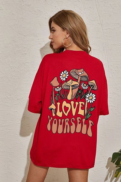 uyguntarz Unisex-T-Shirt mit „Love Yourself“-Aufdruck