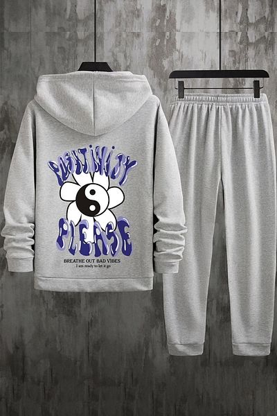 uyguntarz Σετ φόρμας Unisex Positivity Printed