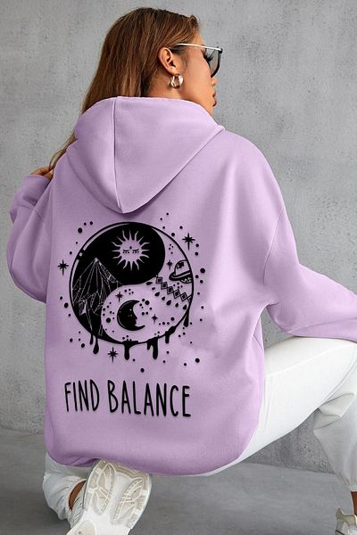 uyguntarz Φούτερ με σχέδιο Unisex Yin & Yang