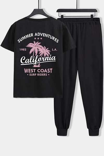 uyguntarz Σετ φόρμας 2 τεμαχίων Unisex California printed