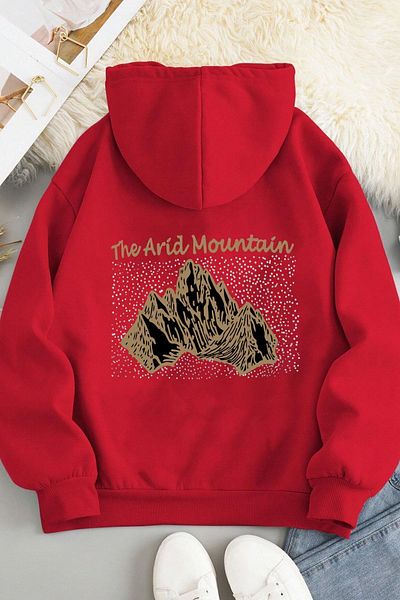 uyguntarz Унисекс голям суичър с щампа Arid Mountain