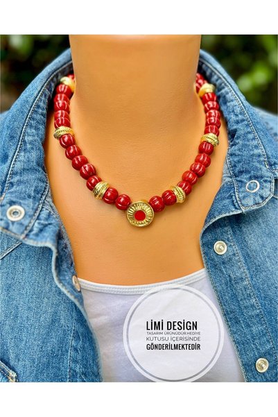 Limi Design Handmade Necklace with Glass Bead Accessories