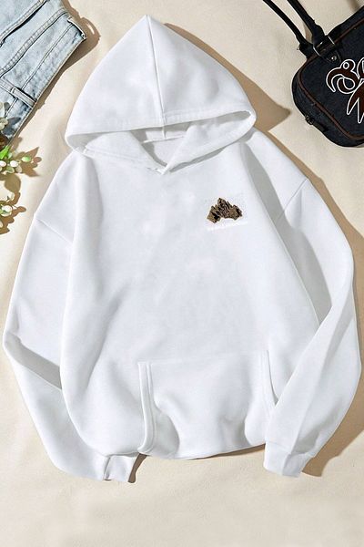 uyguntarz Φούτερ Unisex Oversize Arid Mountain με στάμπα