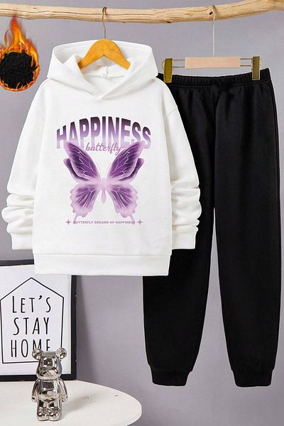 uyguntarz Happiness Printed Comfortable Tracksuit Set for Boys and Girls