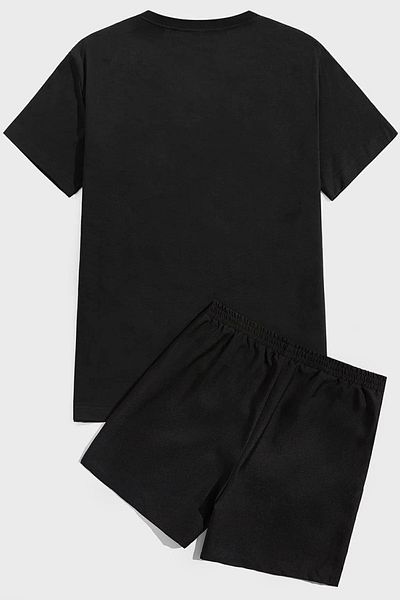uyguntarz Larks' Tongues in Aspic Print Shorts Set