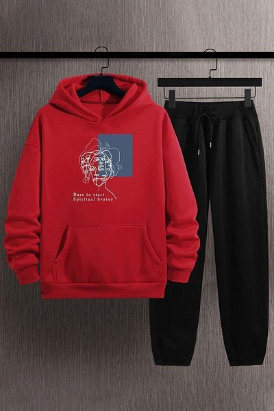 uyguntarz Σετ φόρμας Unisex Minimal Line Drawing
