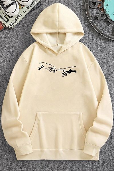 uyguntarz Unisex φούτερ με στάμπα Michelangelo