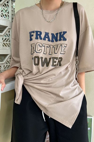uyguntarz Μπλουζάκι Unisex Frank Active Power Printed Oversize