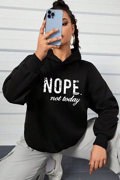 uyguntarz Унисекс суичър с щампа Nope