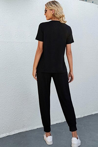 uyguntarz Σετ φόρμας 2 τεμαχίων με στάμπα Unisex Over Thinking