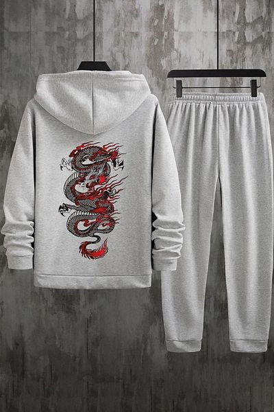 uyguntarz Σετ φόρμας στάμπας Unisex Chinesebox