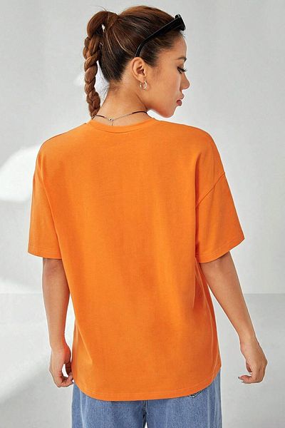 uyguntarz Μπλουζάκι Unisex Be Happy με στάμπα μεγάλου μεγέθους