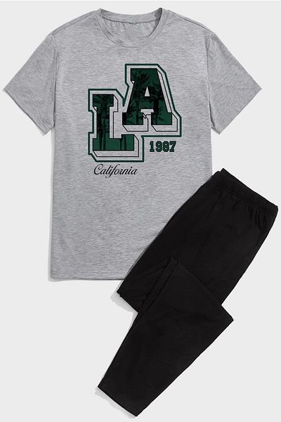 uyguntarz Σετ φόρμας Unisex Los Angles printed