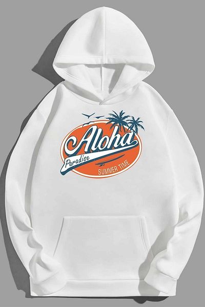 uyguntarz Unisex φούτερ με στάμπα Aloha
