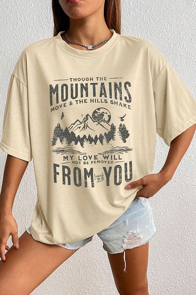 uyguntarz Μπλουζάκι Unisex Mountains Printed Design