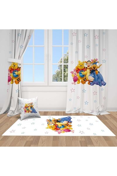 Bebemotto Winnie The Pooh Ve Arkadaşları, Beyaz, Sarı, Ithal Kumaş, Çocuk Ve ...