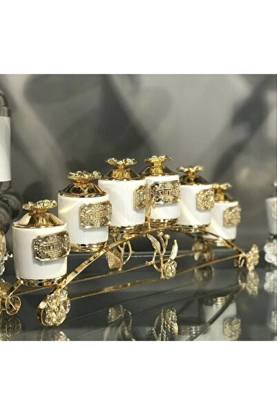 nuraccessory 6lı Gold Beyaz Baharat Seti