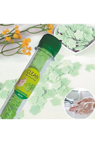 ERA SABUN 100 قطعة من الصابون الورقي الصغير المعطر في أنبوب خاص باللون الأخضر