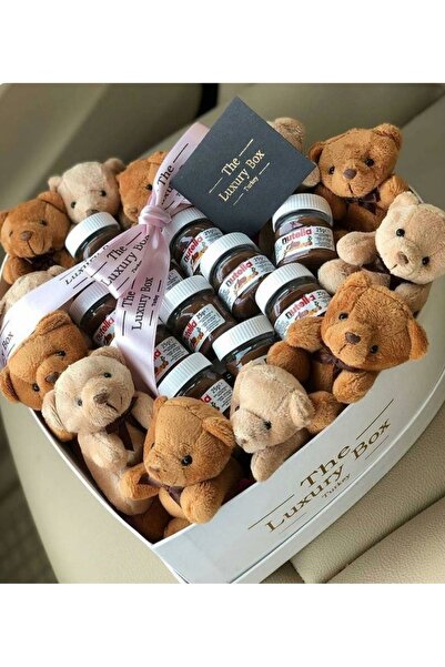 Rual Sevgililer Günü Sevgiliye Hediye Süpriz Çikolata Kutusu Ayıcıklı Kalpli ...