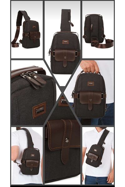 GOLDBAGS Canvas Fabric Chest and Hand Bag